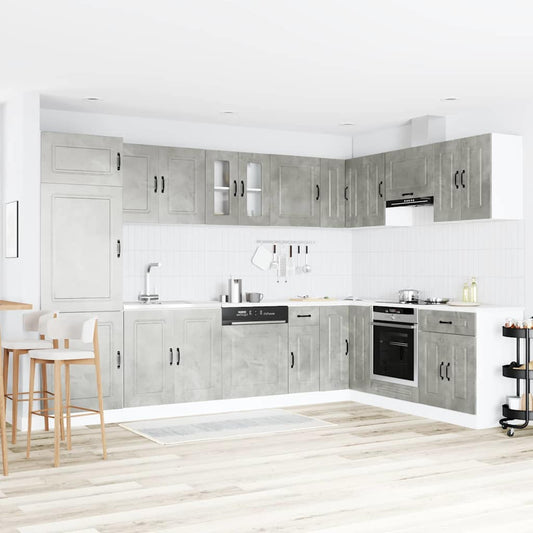 vidaXL Ντουλάπα Κουζίνας Kalmar Σκυρόδεμα Γκρι 80 x 46 x 81,5 εκ