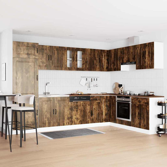 vidaXL Ντουλάπα Κουζίνας με πόρτα Kalmar 2 pcs Καφέ 80 x 46 x 81.5 εκ