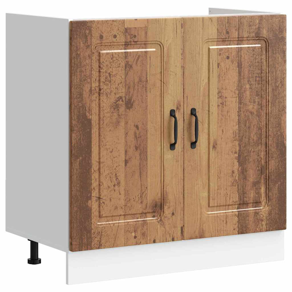 vidaXL Ντουλάπα Κουζίνας με πόρτα Kalmar Παλιό ξύλο 80 x 46 x 81,5 εκ