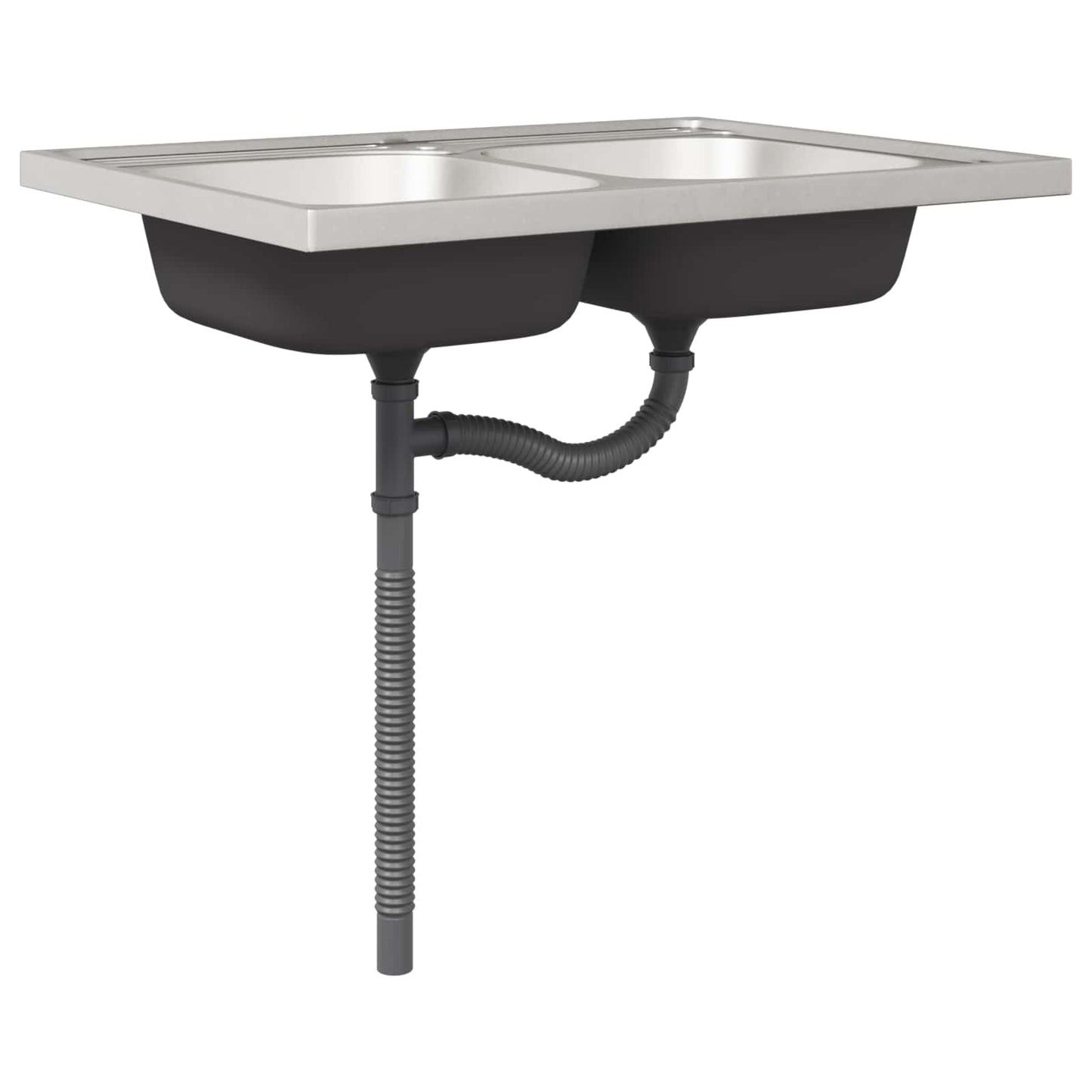 vidaXL Βάση νιπτήρα με αποθήκευση Lucca 2 pcs Λευκό Επεξεργασμένο ξύλο