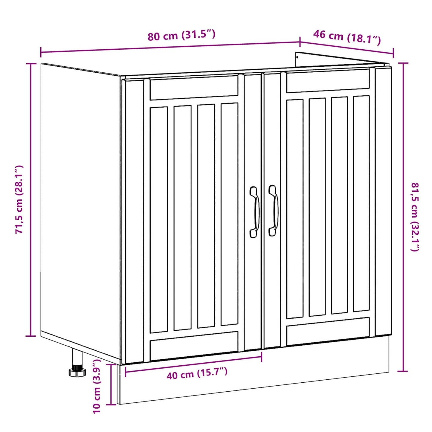vidaXL Βάση νιπτήρα με πόρτα Lucca 2 pcs Παλιό ξύλο Επεξεργασμένο ξύλο