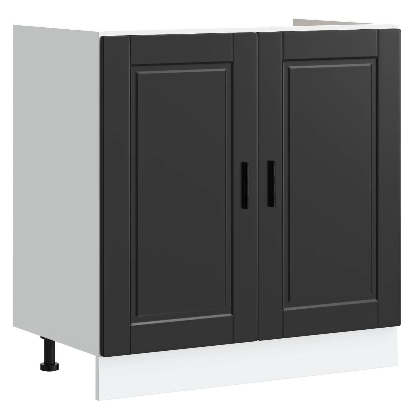 vidaXL Βάση νιπτήρα Porto 2 τεμ. Μαύρο 80 x 46 x 81,5 εκ