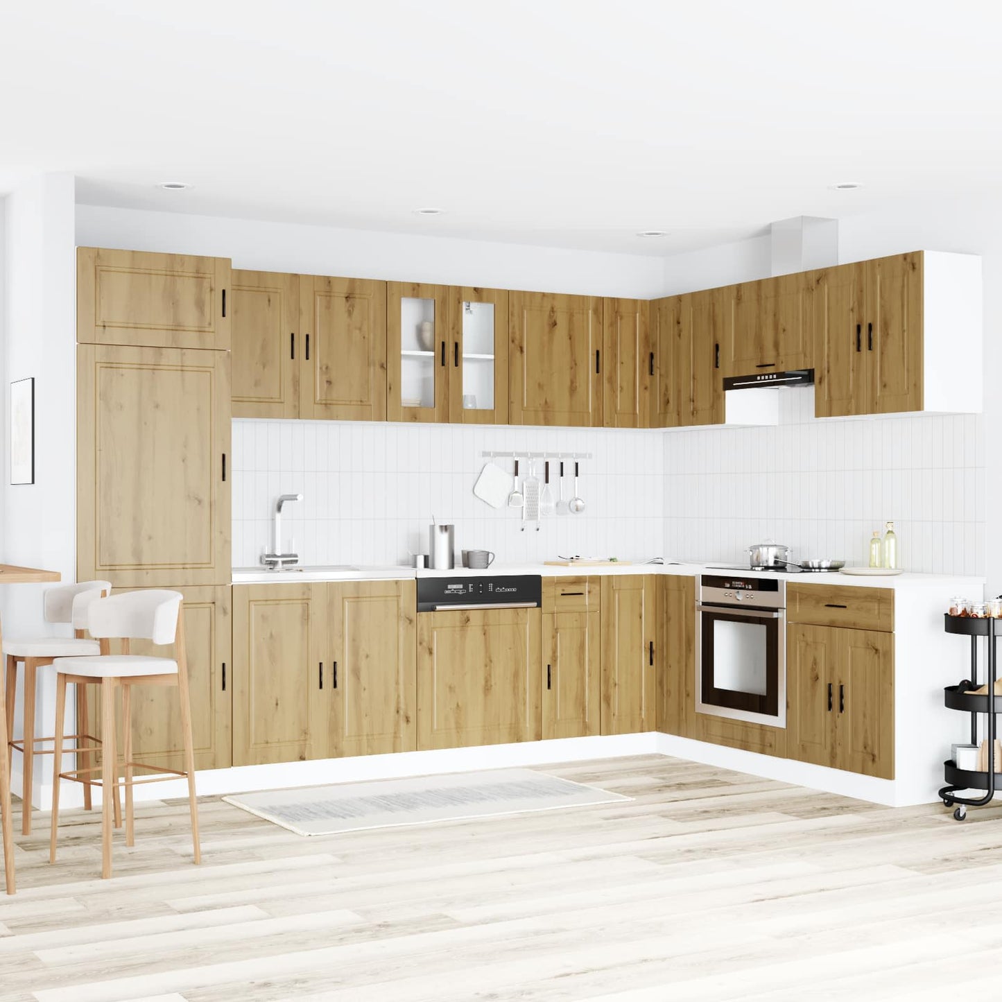 vidaXL Βάση νιπτήρα Porto 2 τεμ. Καφέ 80 x 46 x 81,5 εκ