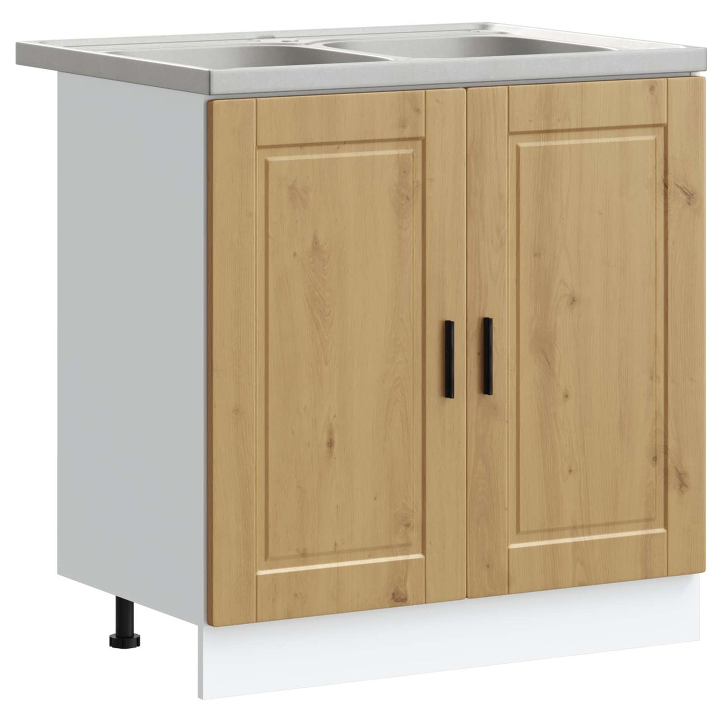 vidaXL Βάση νιπτήρα Porto 2 τεμ. Καφέ 80 x 46 x 81,5 εκ
