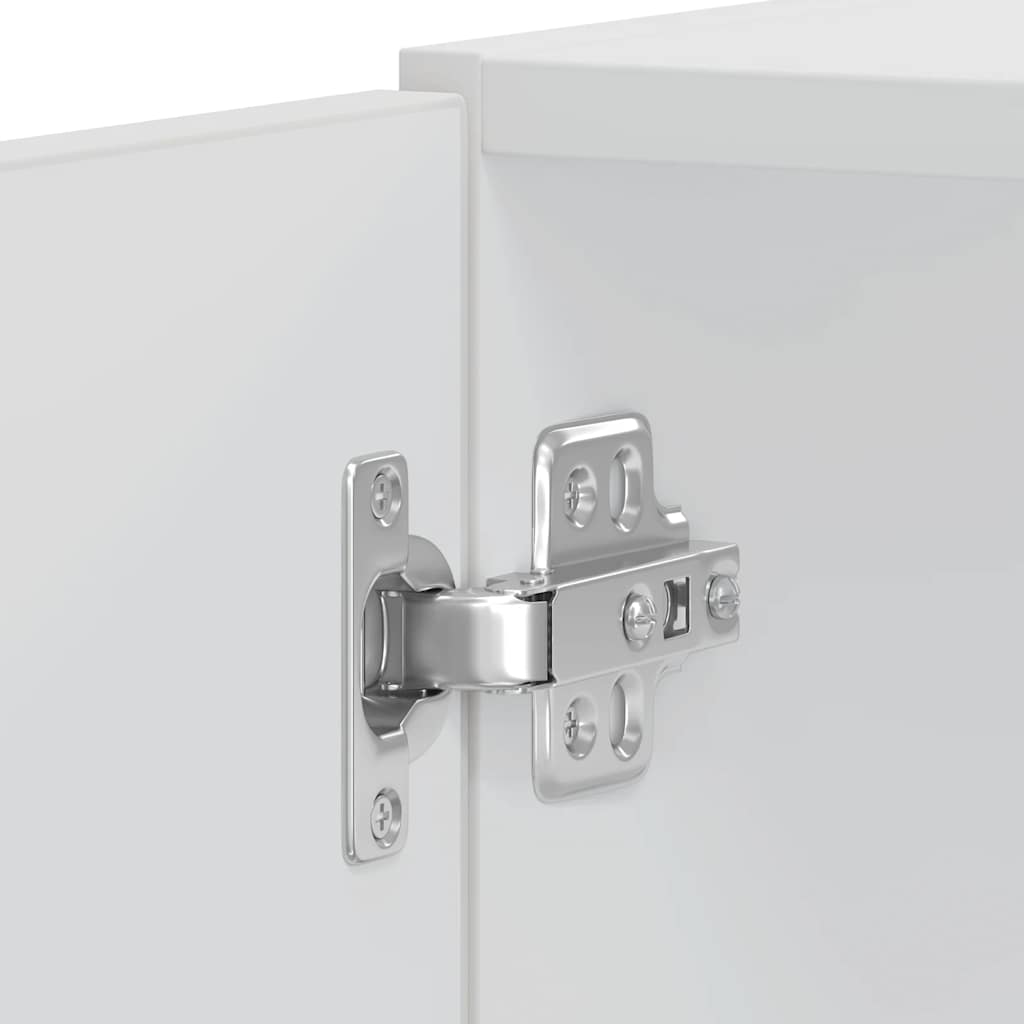 vidaXL Ντουλάπια Φούρνου 2 τεμ. "Kalmar" Γυαλιστερό Λευκό Ξύλο Μηχανικής Επεξεργασίας