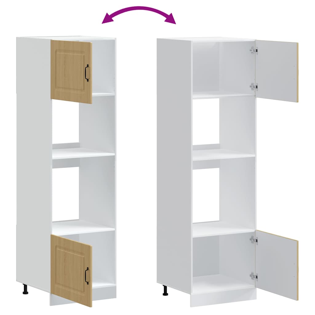 vidaXL Ντουλάπια Φούρνου 2 τεμ. "Kalmar" από Ξύλο Sonoma Δρυς Μηχανικής Επένδυσης