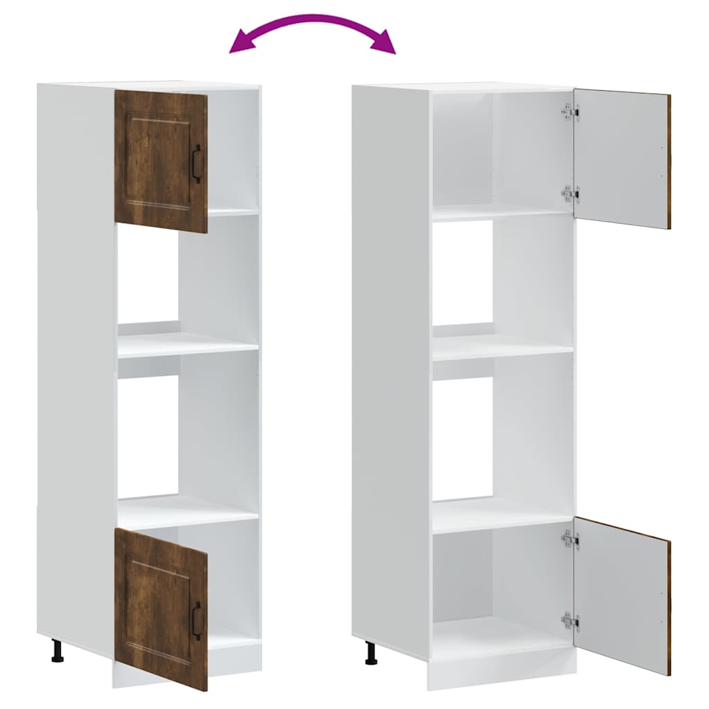 vidaXL Ντουλάπια Φούρνου 2 τεμ. "Kalmar" από Καπνιστή Δρυ με Τεχνητή Δρύ