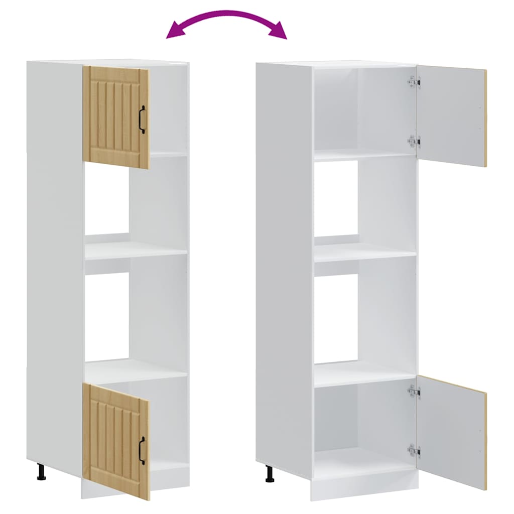 vidaXL Ντουλάπια φούρνου 2 τεμ. Kalmar από Επεξεργασμένο Ξύλο