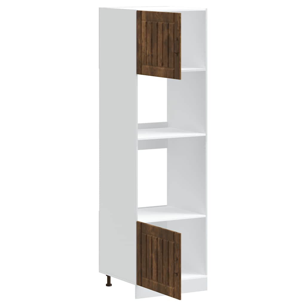 vidaXL Ντουλάπια Φούρνου 2 τεμ. "Lucca" από Καπνιστή Δρυό με Τεχνητή Δρυ