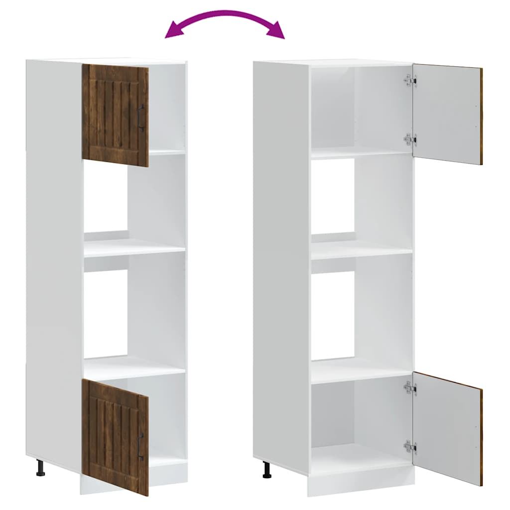 vidaXL Ντουλάπια Φούρνου 2 τεμ. "Lucca" από Καπνιστή Δρυό με Τεχνητή Δρυ