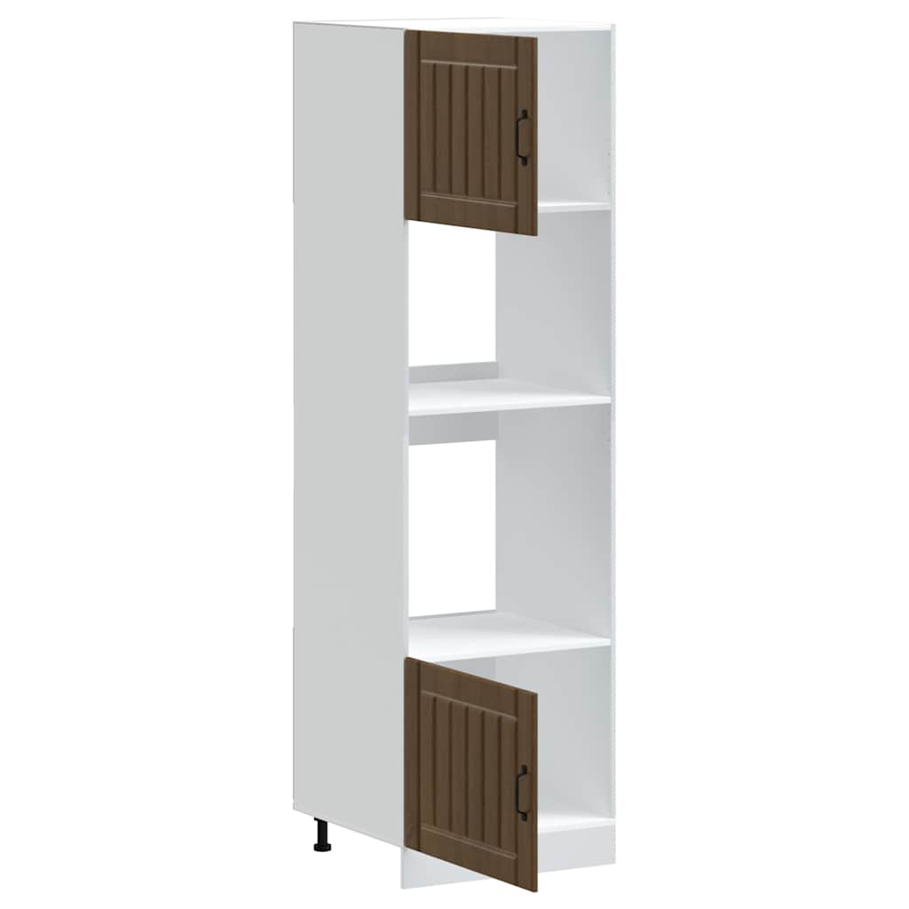 vidaXL Ντουλάπια Φούρνου 2 τεμ. "Lucca" Καφέ Δρυς από Τεχνητό Ξύλο