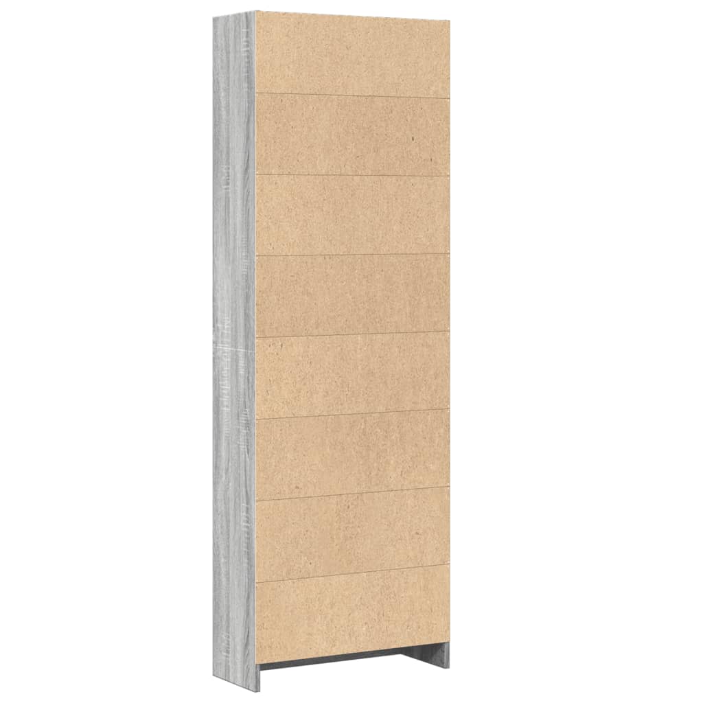 vidaXL Βιβλιοθήκη Γκρι Sonoma 60x24x176 εκ. από Επεξεργασμένο Ξύλο