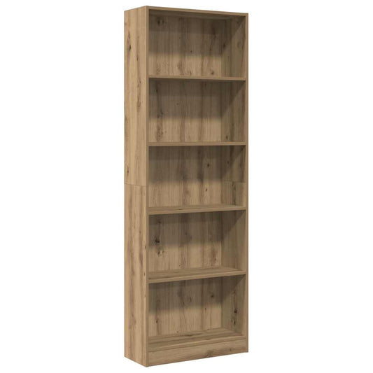 vidaXL Βιβλιοθήκη από Τεχνητό Δρυ 60 x 24 x 176 εκ. από Τεχνητό Ξύλο