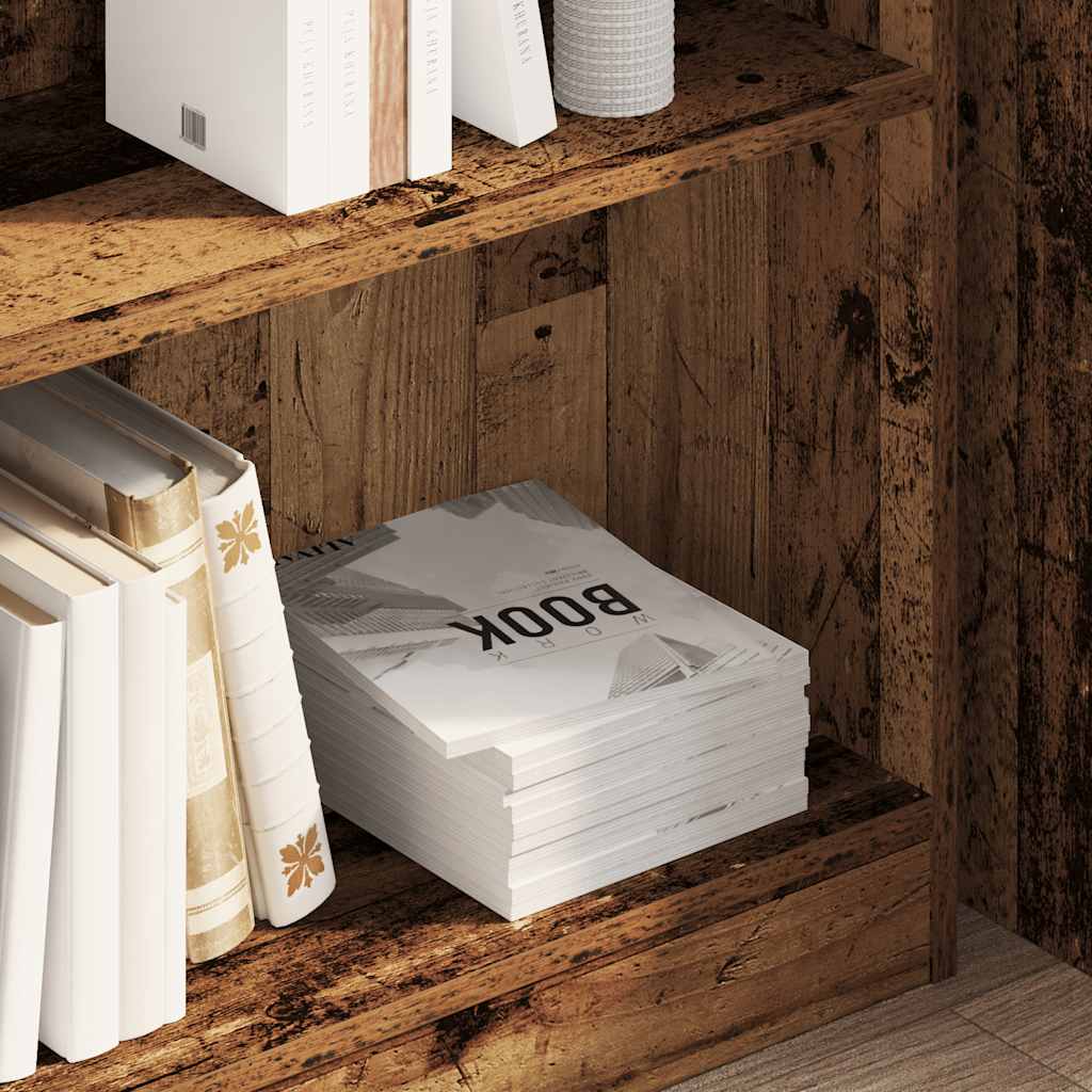 vidaXL Βιβλιοθήκη Όψη Παλαιού Ξύλου 80x24x76 εκ. Επεξεργασμένο Ξύλο