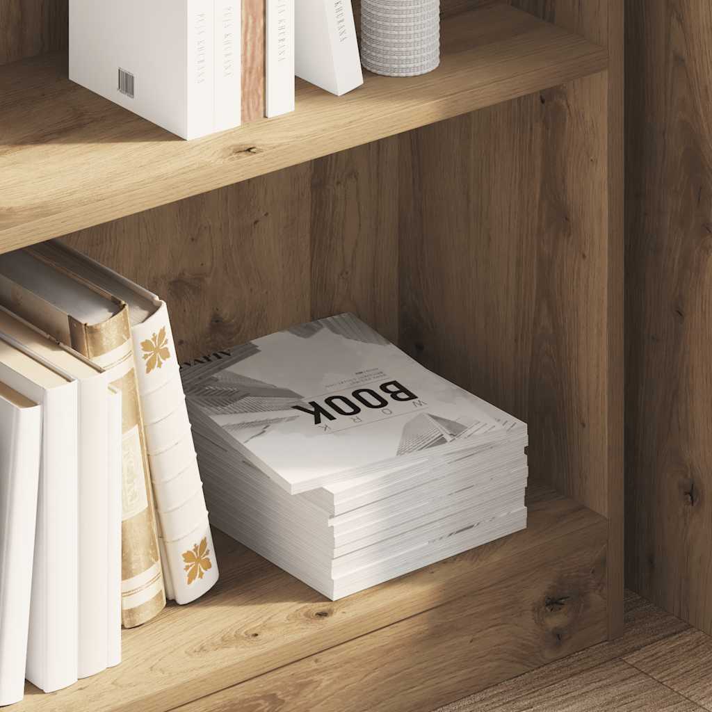 vidaXL Βιβλιοθήκη Αρτισιανή Δρυς 80x24x76 εκ. από Επεξεργασμένο Ξύλο