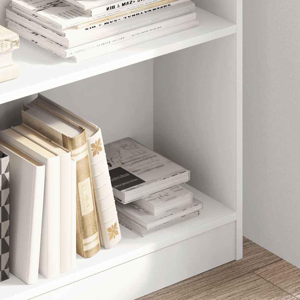 vidaXL Βιβλιοθήκη Λευκή 80x24x109 εκ. από Επεξεργασμένο Ξύλο