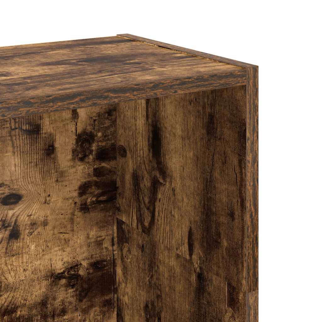 vidaXL Βιβλιοθήκη Καπνιστή Δρυς 80x24x109 εκ. από Επεξεργασμένο Ξύλο