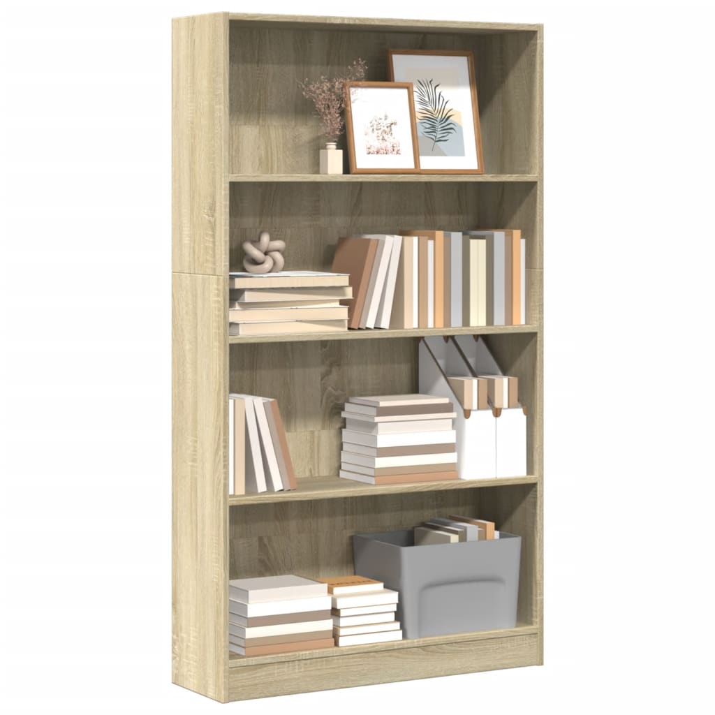 vidaXL Βιβλιοθήκη Sonoma Δρυς 80x24x143 εκ. από Επεξεργασμένο Ξύλο