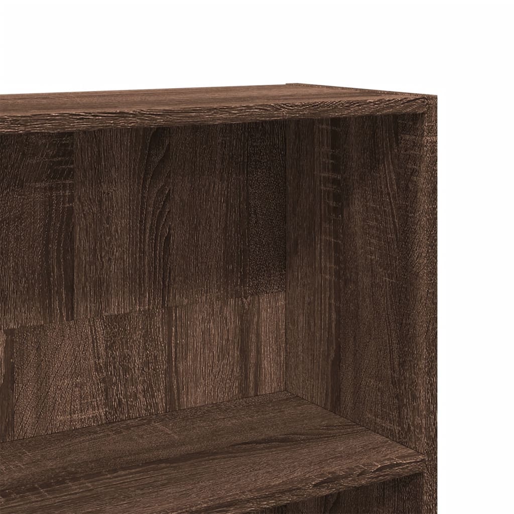 vidaXL Βιβλιοθήκη Καφέ Δρυς 80x24x143 εκ. από Επεξεργασμένο Ξύλο