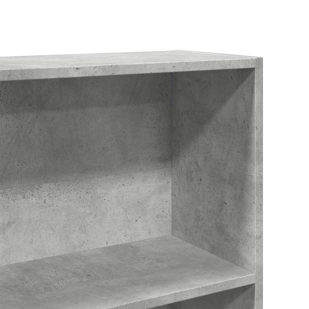vidaXL Βιβλιοθήκη Γκρι Σκυροδέματος 80x24x176 εκ. Επεξεργ. Ξύλο