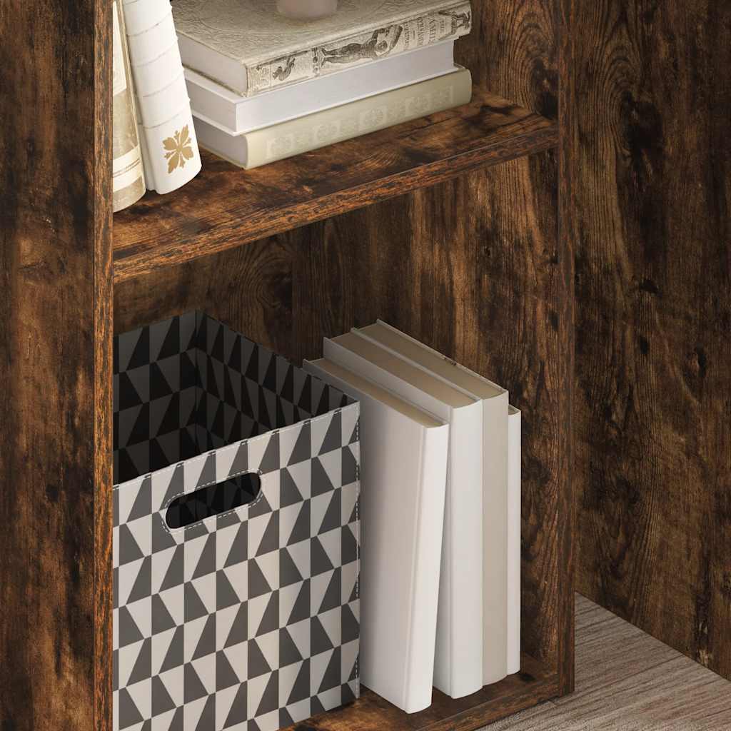 vidaXL Βιβλιοθήκη Καπνιστή Δρυς 40x30x77 εκ. από Επεξεργασμένο Ξύλο