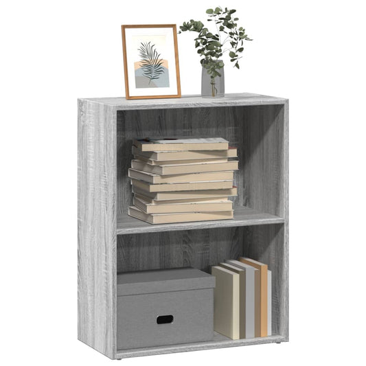 vidaXL Βιβλιοθήκη Γκρι Sonoma 60x30x77 εκ. από Επεξεργ. Ξύλο