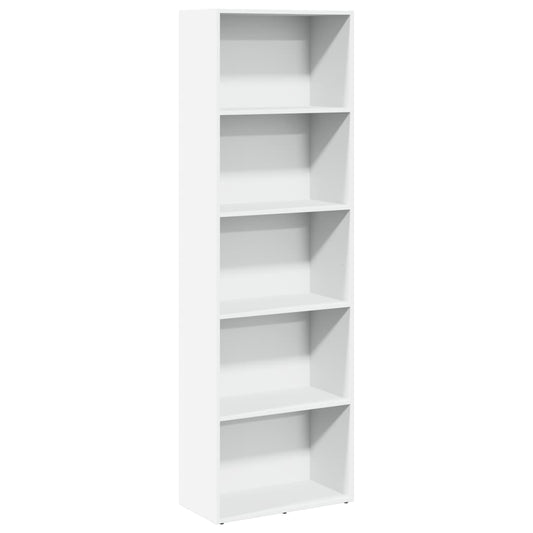 vidaXL Βιβλιοθήκη Λευκή 60x30x189 εκ. από Επεξεργασμένο Ξύλο