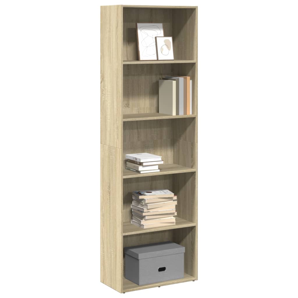 vidaXL Βιβλιοθήκη Sonoma Δρυς 60x30x189 εκ. από Επεξεργασμένο Ξύλο