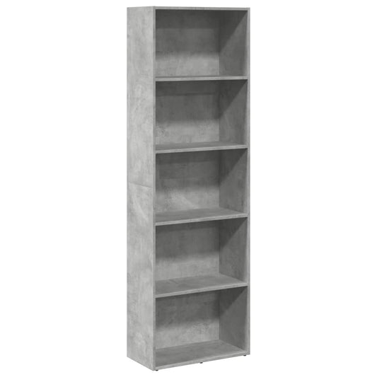 vidaXL Βιβλιοθήκη Γκρι Σκυροδέματος 60x30x189 εκ. Επεξεργ. Ξύλο