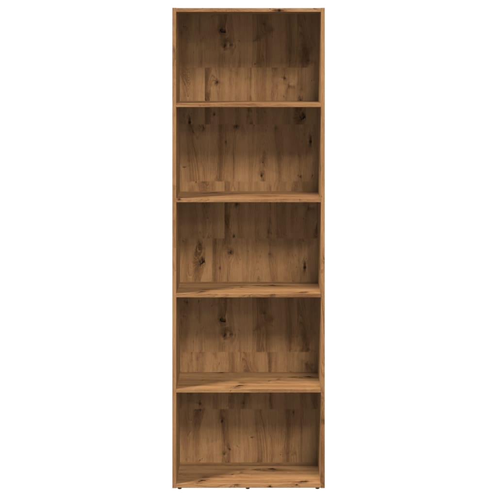 vidaXL Βιβλιοθήκη Αρτισιανή Δρυς 60x30x189 εκ. από Επεξεργασμένο Ξύλο