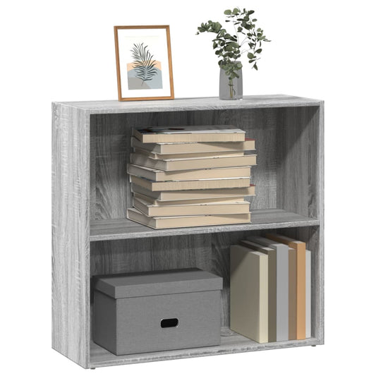 vidaXL Βιβλιοθήκη Γκρι Sonoma 80x30x77 εκ. από Επεξεργ. Ξύλο