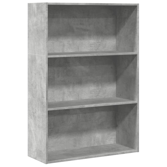 vidaXL Βιβλιοθήκη Γκρι Σκυροδέματος 80x30x114 εκ. Επεξεργ. Ξύλο