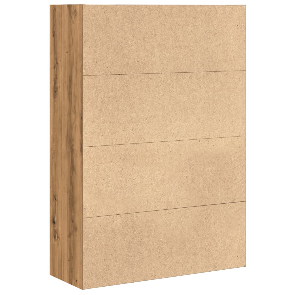 vidaXL Βιβλιοθήκη Αρτισιανή Δρυς 80x30x114 εκ. από Επεξεργασμένο Ξύλο