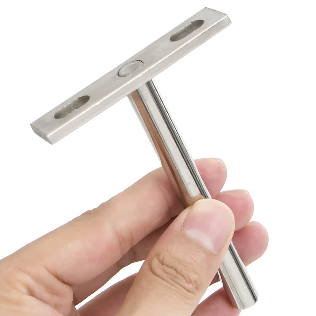 vidaXL Πλωτά στηρίγματα ραφιών 12 τεμ. Ø10x100 χιλ. Ανθρακοχάλυβας