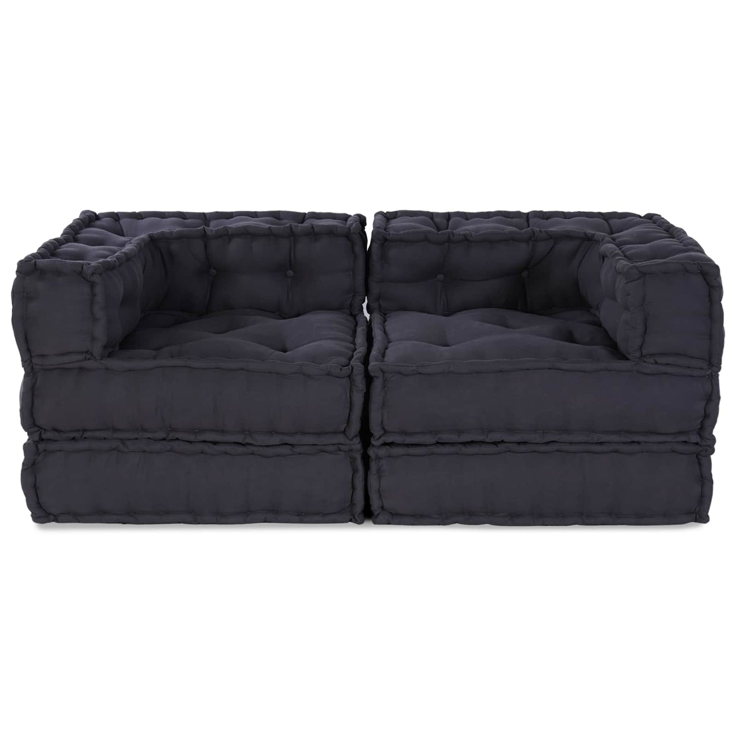 vidaXL Μονάδα Μοντέρνου Καναπέ 2 pcs Ανθρακί 140 x 70 x 56 εκ. Ύφασμα