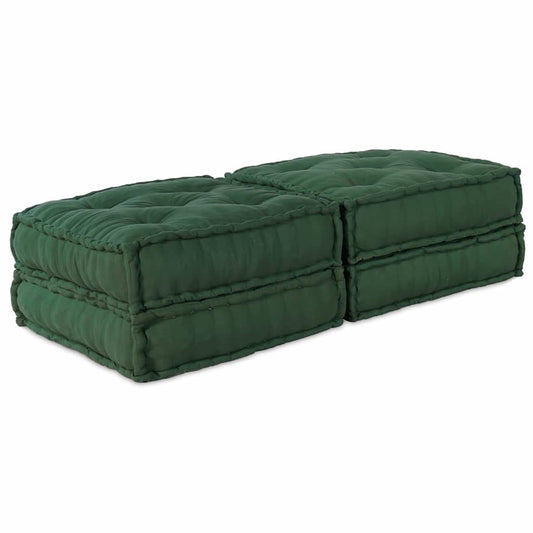 vidaXL Μονάδα Μοντέρνου Καναπέ 2 pcs Πράσινο 140 x 70 x 36 εκ Ύφασμα