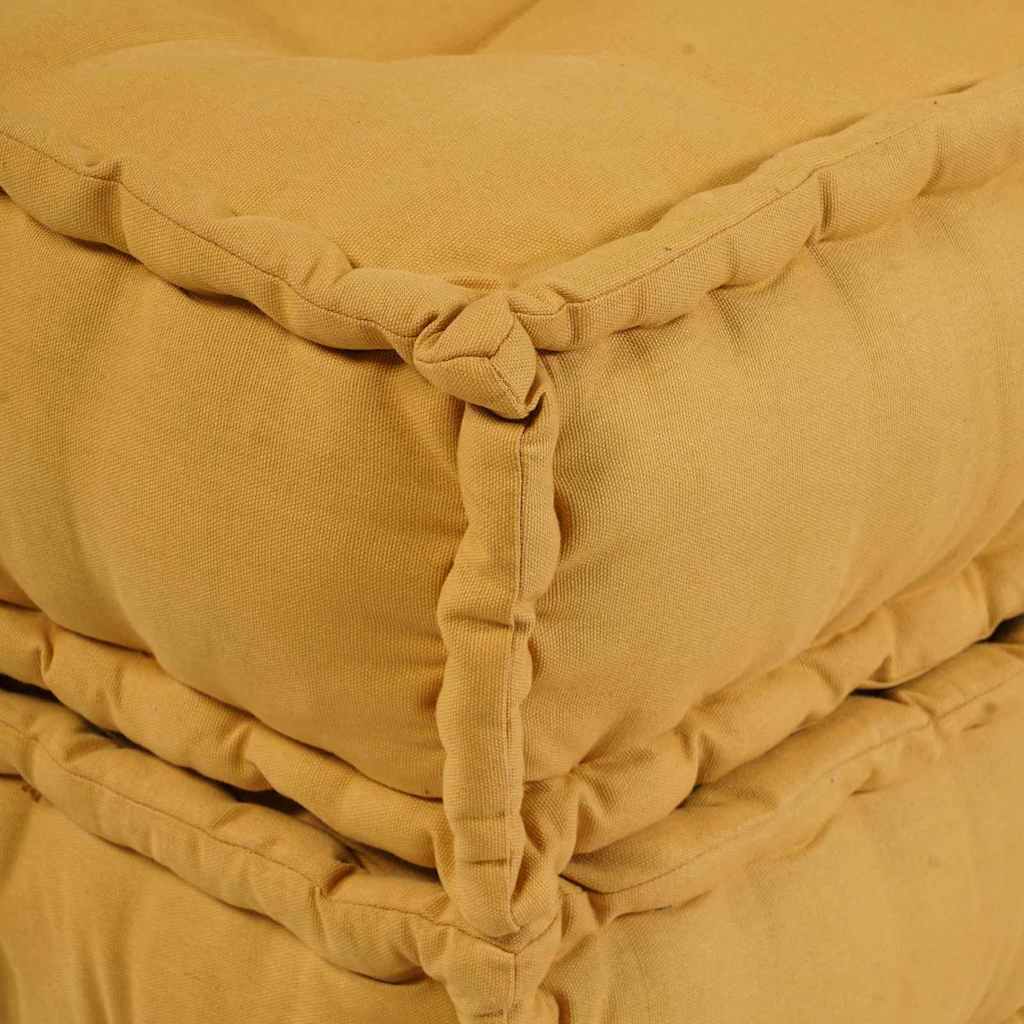 vidaXL Αρθρωτός Καναπές 2 pcs Κίτρινο 70 x 70 x 36 εκ ύφασμα