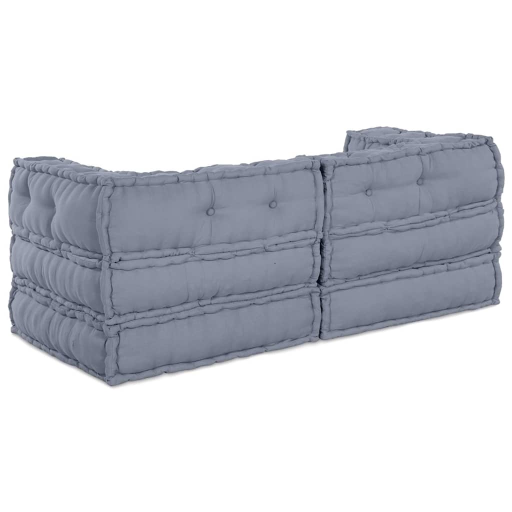 vidaXL Μονάδα Μοντέρνου Καναπέ 2 pcs Γκρι 140 x 70 x 56 εκ. Ύφασμα