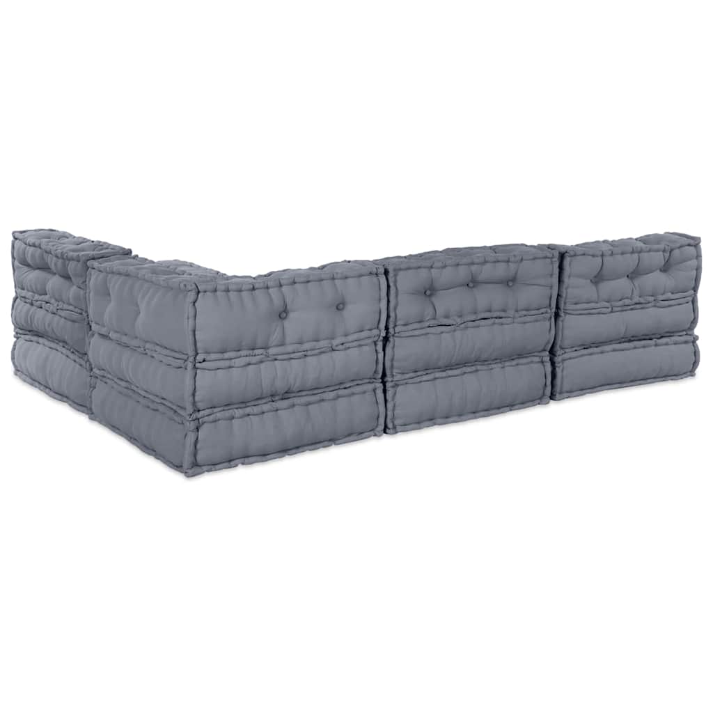 vidaXL Μονάδα Μοντέρνου Καναπέ Ύφασμα Γκρι 210 x 140 x 56 εκ.