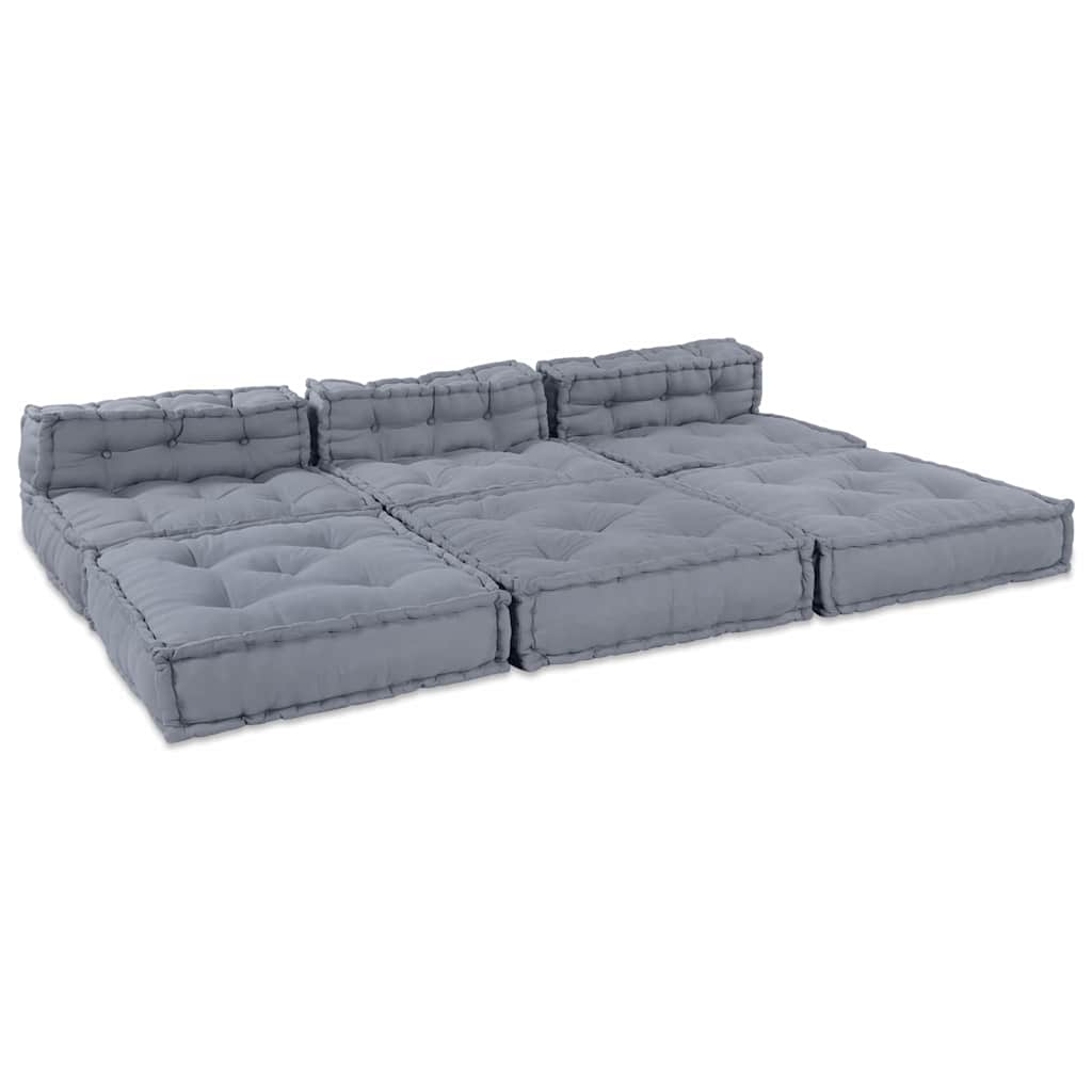 vidaXL Μονάδα Μοντέρνου Καναπέ Ύφασμα Γκρι 210 x 140 x 56 εκ.