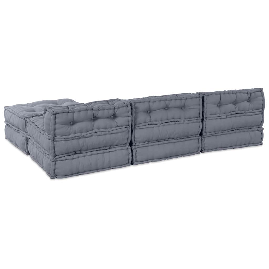 vidaXL Μονάδα Μοντέρνου Καναπέ Ύφασμα Γκρι 210 x 140 x 56 εκ.