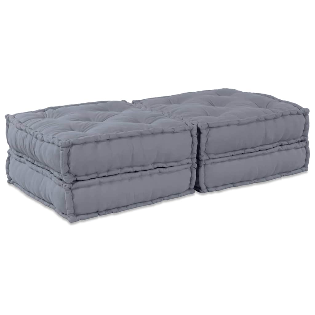 vidaXL Μονάδα Μοντέρνου Καναπέ 2 pcs Γκρι 140 x 70 x 36 εκ Ύφασμα