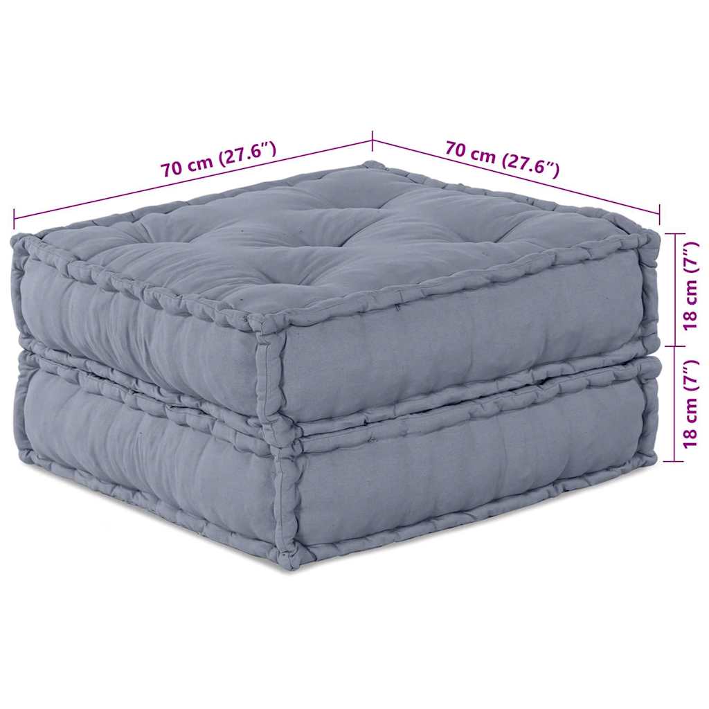 vidaXL Μονάδα Μοντέρνου Καναπέ 2 pcs Γκρι 140 x 70 x 36 εκ Ύφασμα