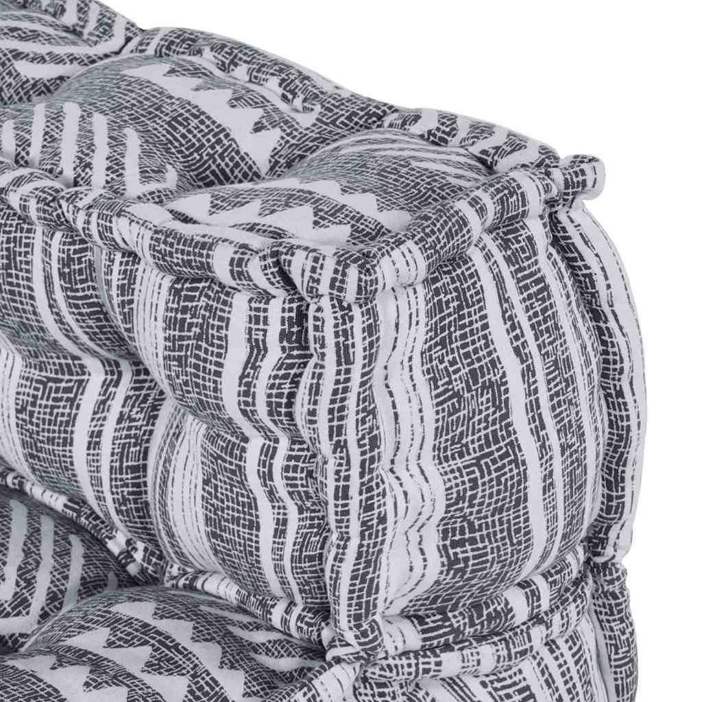 vidaXL Αρθρωτός Καναπές 4 pcs Εκτύπωση Γκρι ύφασμα