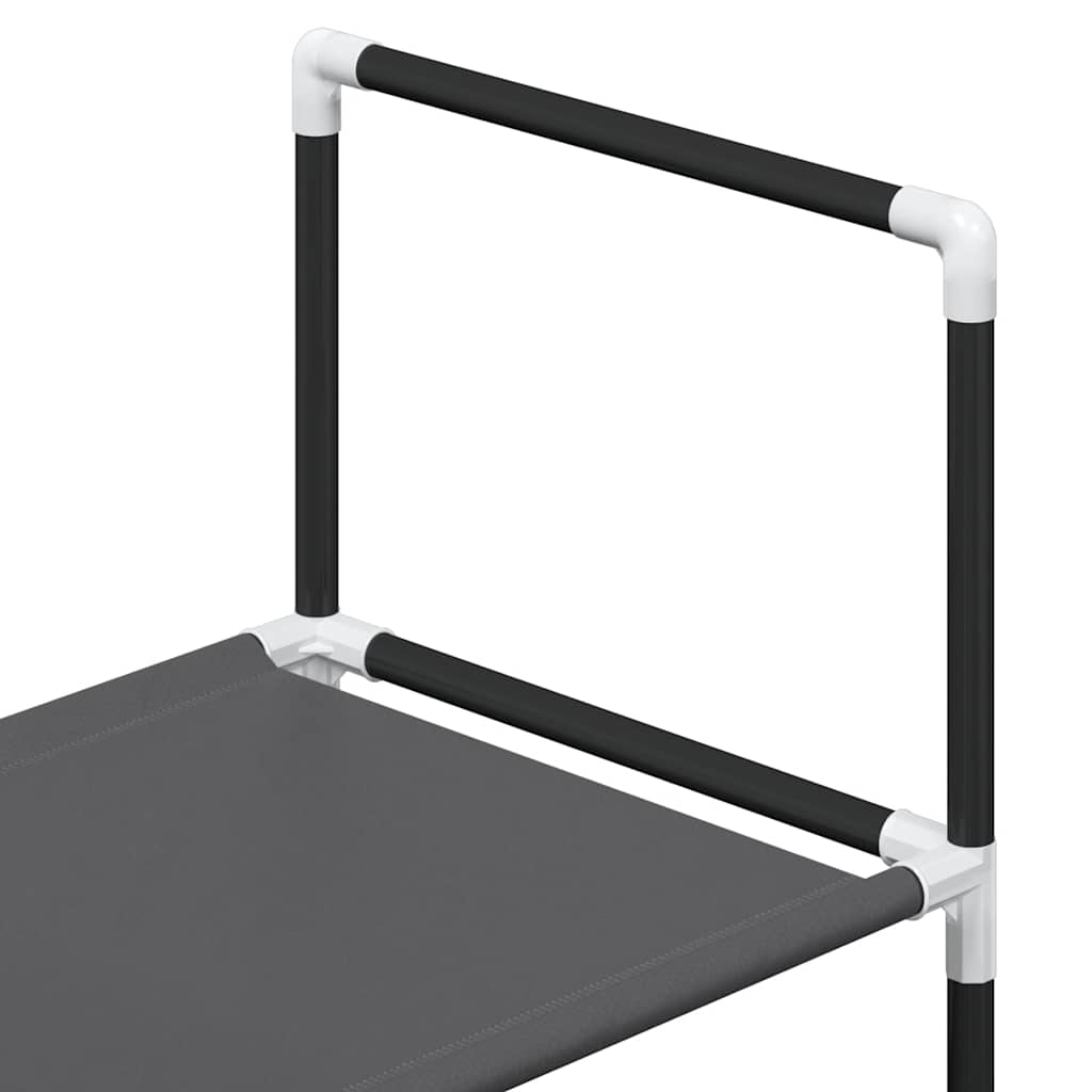 vidaXL Ράφι παπουτσιών 4 επιπέδων μαύρο 44x28x77 cm μη υφασμένο ύφασμα