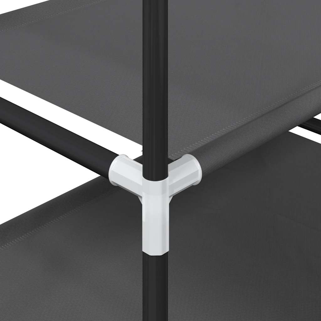 vidaXL Ράφι παπουτσιών 4 επιπέδων μαύρο 44x28x77 cm μη υφασμένο ύφασμα