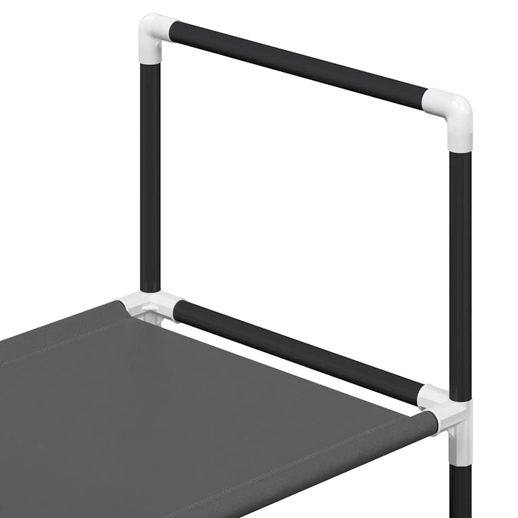 vidaXL Ράφι παπουτσιών 5 επιπέδων μαύρο 44x28x94 cm μη υφασμένο ύφασμα