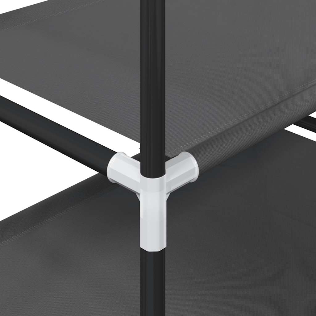 vidaXL Ράφι παπουτσιών 5 επιπέδων μαύρο 44x28x94 cm μη υφασμένο ύφασμα