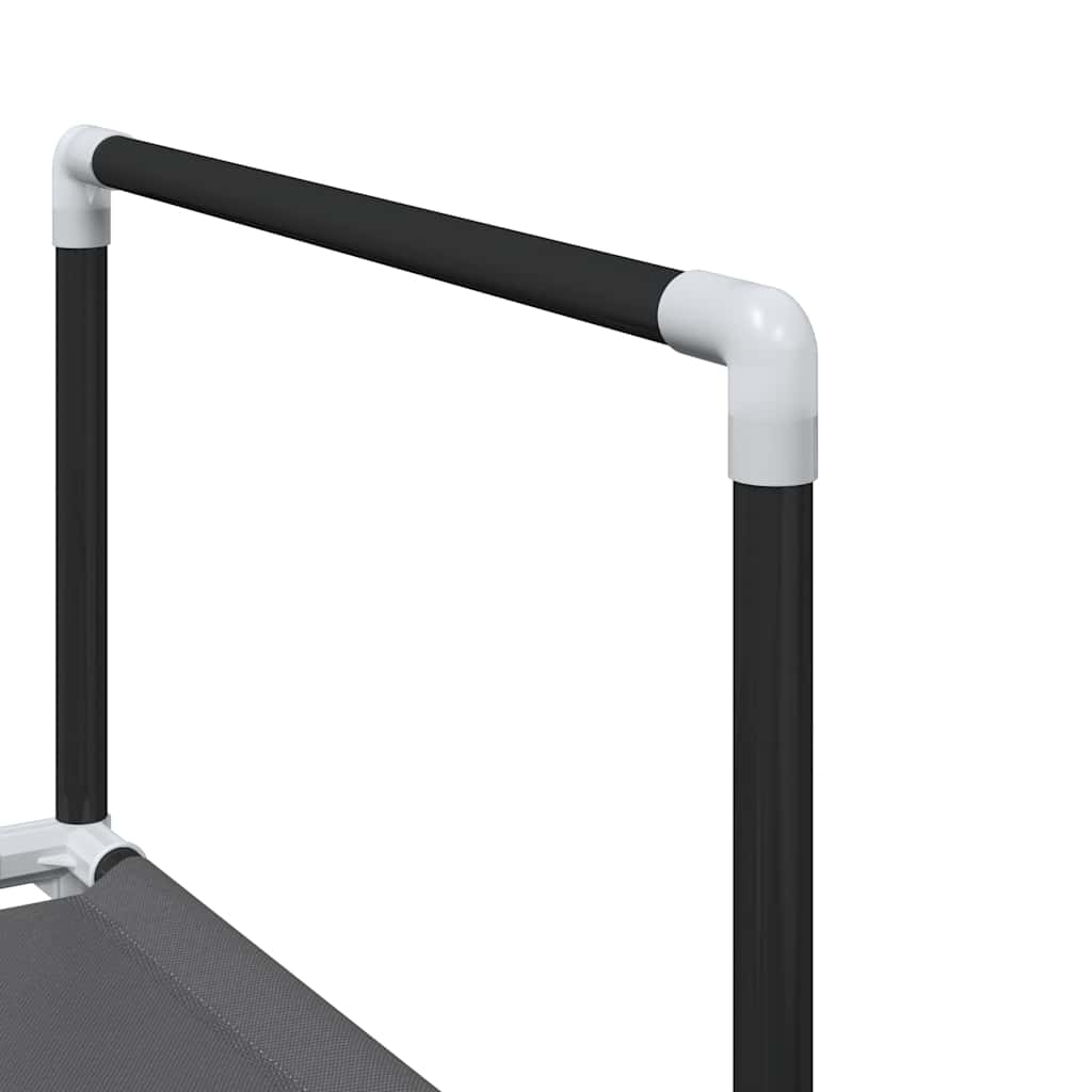 vidaXL Ράφι παπουτσιών 8-βαθμίδων μαύρο 44x28x145cm μη υφασμένο ύφασμα