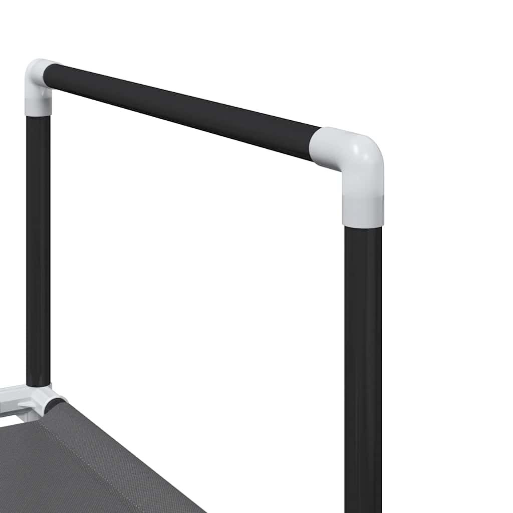 vidaXL Ράφι παπουτσιών 10 επιπέδων μαύρο 44x28x180 cm